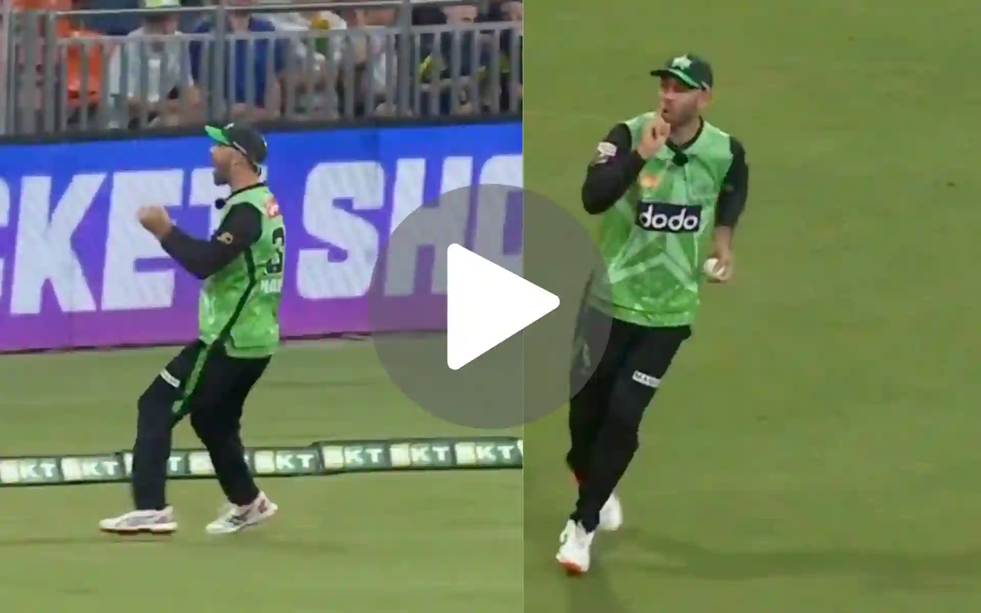 [Watch] Maxwell Shuts Down Sydney Crowd With A Kohli-esque Gesture During BBL Knockout